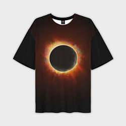 Мужская футболка оверсайз Солнечное затмение