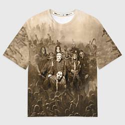 Мужская футболка оверсайз Slipknot Sepia