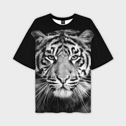 Мужская футболка оверсайз Мордочка тигра