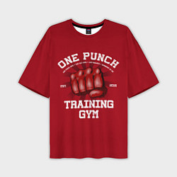 Футболка оверсайз мужская One Punch Gym, цвет: 3D-принт