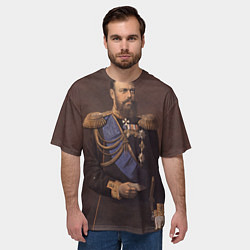 Футболка оверсайз мужская Александр III Миротворец, цвет: 3D-принт — фото 2