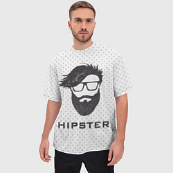 Футболка оверсайз мужская Hipster, цвет: 3D-принт — фото 2