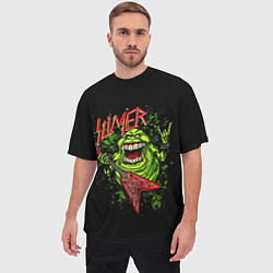 Футболка оверсайз мужская Slayer Slimer, цвет: 3D-принт — фото 2