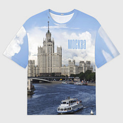 Мужская футболка оверсайз Москва река