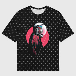 Футболка оверсайз мужская Космическая дама, цвет: 3D-принт