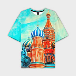 Футболка оверсайз мужская Blue Kremlin, цвет: 3D-принт