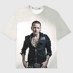 Футболка оверсайз мужская Честер Беннингтон, цвет: 3D-принт