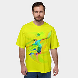 Футболка оверсайз мужская Волейбол, цвет: 3D-принт — фото 2