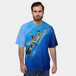 Футболка оверсайз мужская Су 35, цвет: 3D-принт — фото 2