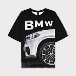 Мужская футболка оверсайз BMW: White Style