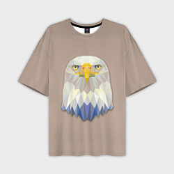 Футболка оверсайз мужская Геометрический орел, цвет: 3D-принт