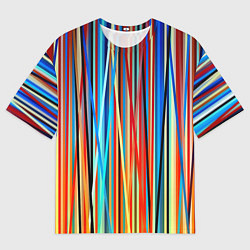 Футболка оверсайз мужская Colored stripes, цвет: 3D-принт