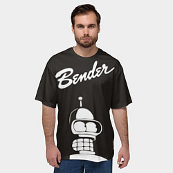 Футболка оверсайз мужская Bender Retro, цвет: 3D-принт — фото 2
