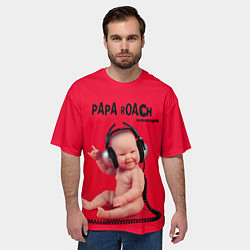 Футболка оверсайз мужская Paparoach: Music Kid, цвет: 3D-принт — фото 2