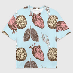 Футболка оверсайз мужская Органы, цвет: 3D-принт