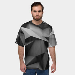 Футболка оверсайз мужская Gray abstraction, цвет: 3D-принт — фото 2