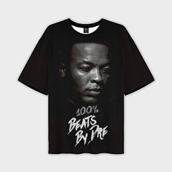Футболка оверсайз мужская Dr. Dre: 100% Beats, цвет: 3D-принт
