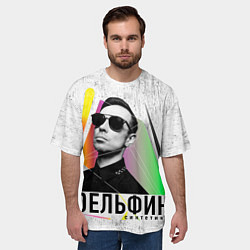 Футболка оверсайз мужская Дельфин: Синтетика, цвет: 3D-принт — фото 2