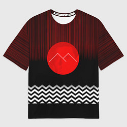 Футболка оверсайз мужская Twin Peaks Sun, цвет: 3D-принт