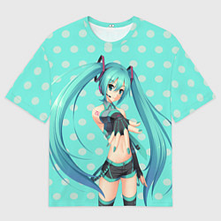 Мужская футболка оверсайз Hatsune Miku