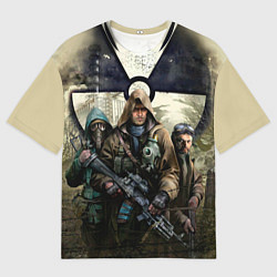 Футболка оверсайз мужская STALKER: Radioactive, цвет: 3D-принт