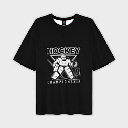Мужская футболка оверсайз Hockey Championship