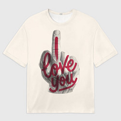 Мужская футболка оверсайз I Love You