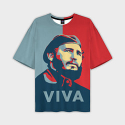 Мужская футболка оверсайз Фидель Кастро