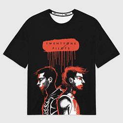 Футболка оверсайз мужская Twenty one pilots, цвет: 3D-принт