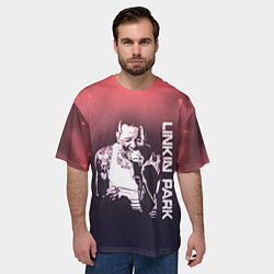 Футболка оверсайз мужская Linkin Park Честер, цвет: 3D-принт — фото 2