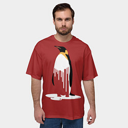 Футболка оверсайз мужская Расплавленный пингвин, цвет: 3D-принт — фото 2