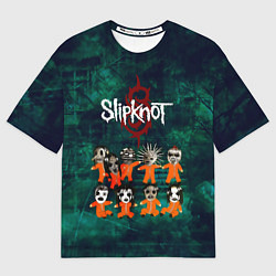 Футболка оверсайз мужская Группа Slipknot, цвет: 3D-принт