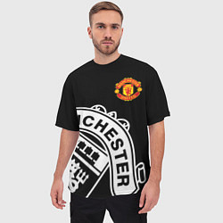 Футболка оверсайз мужская Man United: Black Collection, цвет: 3D-принт — фото 2