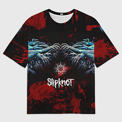 Футболка оверсайз мужская Slipknot руки зомби, цвет: 3D-принт