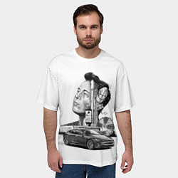 Футболка оверсайз мужская Илон Маск, цвет: 3D-принт — фото 2