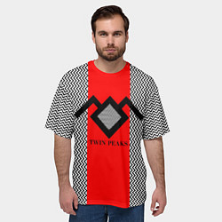 Футболка оверсайз мужская Twin Peaks Mark, цвет: 3D-принт — фото 2