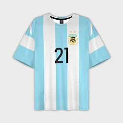 Мужская футболка оверсайз Сборная Аргентины: Диабола ЧМ-2018