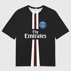 Мужская футболка оверсайз PSG FC: Black 2018