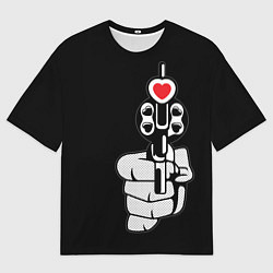 Футболка оверсайз мужская Выстрел любви, цвет: 3D-принт