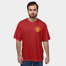Футболка оверсайз мужская Manchester United: Red Lines, цвет: 3D-принт — фото 2