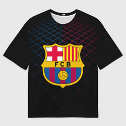 Футболка оверсайз мужская FC Barcelona Lines, цвет: 3D-принт