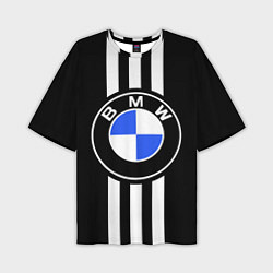 Мужская футболка оверсайз BMW: White Strips