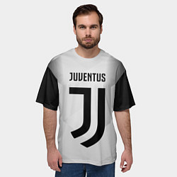 Футболка оверсайз мужская FC Juventus: Silver Original, цвет: 3D-принт — фото 2