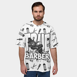 Футболка оверсайз мужская True Barber, цвет: 3D-принт — фото 2