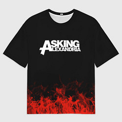 Мужская футболка оверсайз Asking Alexandria: Flame