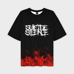 Футболка оверсайз мужская Suicide Silence: Red Flame, цвет: 3D-принт