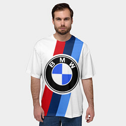 Футболка оверсайз мужская BMW M: White Sport, цвет: 3D-принт — фото 2