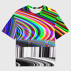 Футболка оверсайз мужская TV Glitch, цвет: 3D-принт