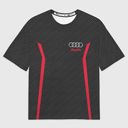 Футболка оверсайз мужская Audi: Black Carbon, цвет: 3D-принт