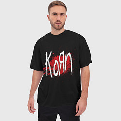 Футболка оверсайз мужская Korn: Blood, цвет: 3D-принт — фото 2
